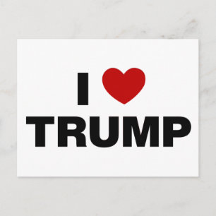 Cartão Postal Eu Amo Trump