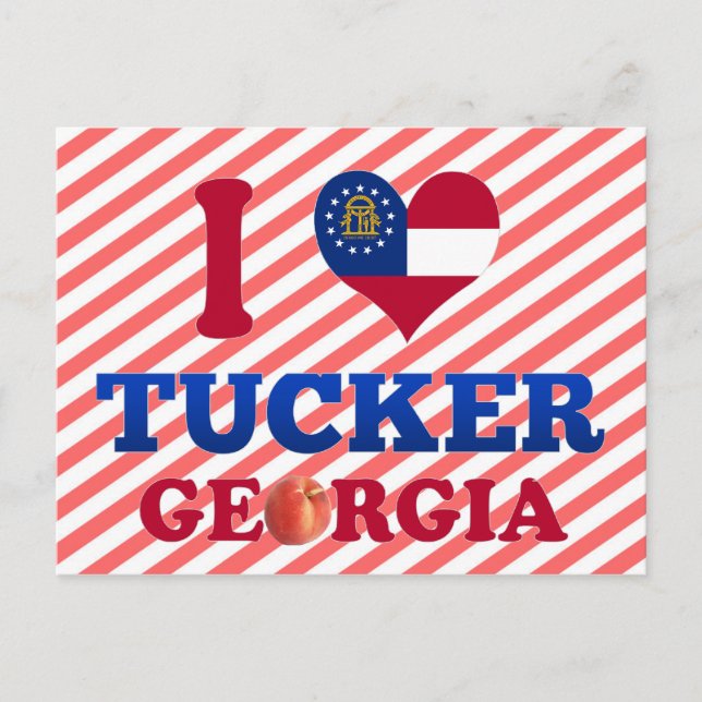 Cartão Postal Eu Amo Tucker, Geórgia (Frente)