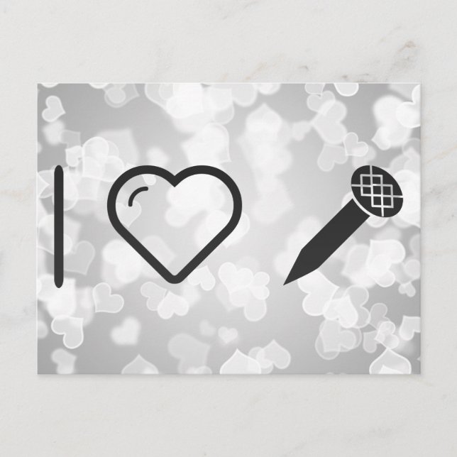 Cartão Postal Eu amo Unhas (Frente)