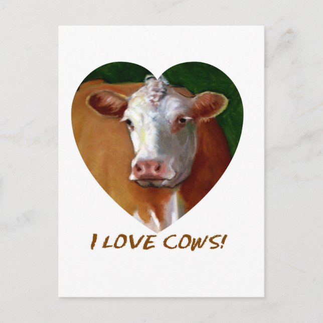 CARTÃO POSTAL EU AMO VACAS (Frente)