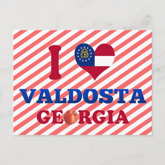 Cartão Postal Eu Amo Valdosta, Georgia (Frente)