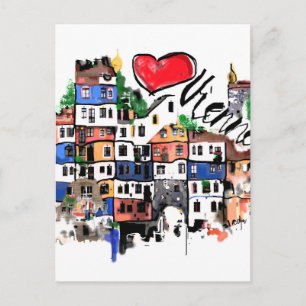 Cartão Postal Eu amo Viena