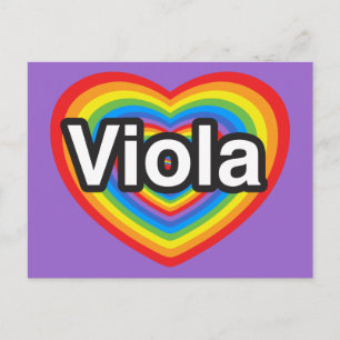 Cartão Postal Eu amo Viola. Eu te amo, Viola. Coração
