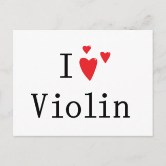 Cartão Postal Eu Amo Violin