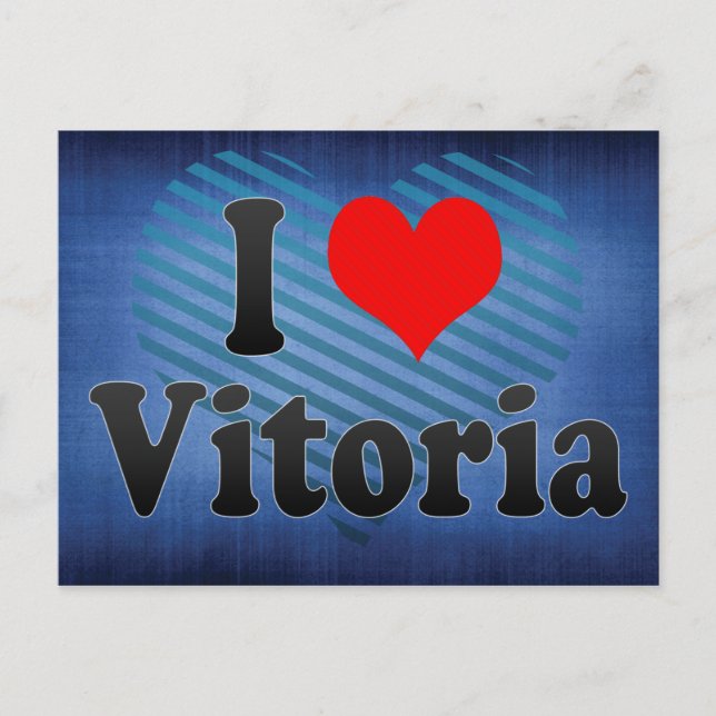 Cartão Postal Eu Amo Vitoria, Brasil (Frente)