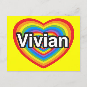 Cartão Postal Eu amo Vivian. Eu te amo Vivian. Coração