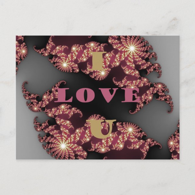 Cartão Postal Eu amo você daqui às galáxias (Frente)