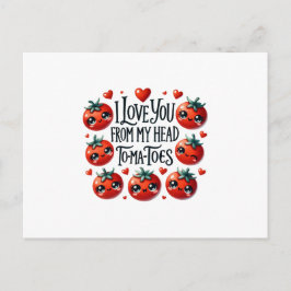 Cartão Postal Eu Amo Você Do Meu Tomate à Cabeça - Piada de Amor