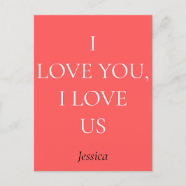 Cartão Postal Eu amo você e nós, personalizar personalizar