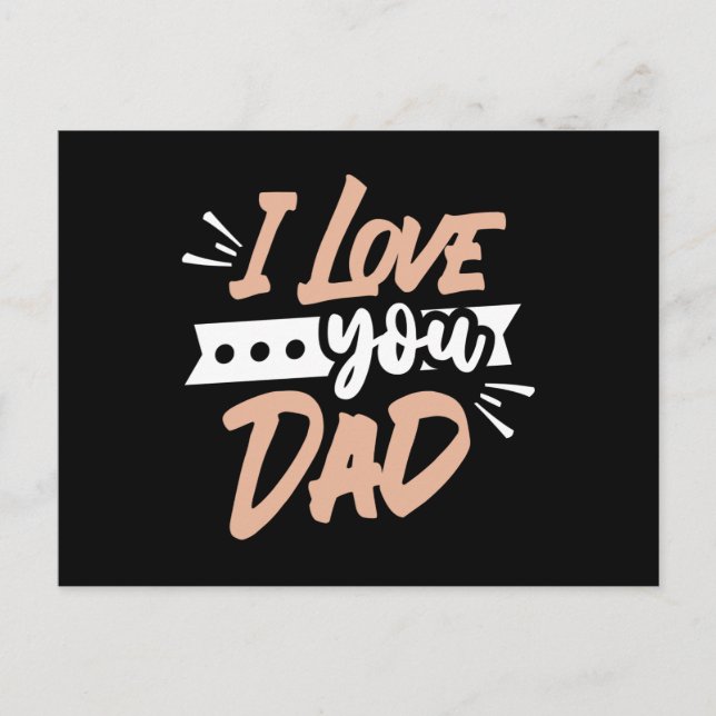 Cartão Postal Eu amo você Papai (Frente)