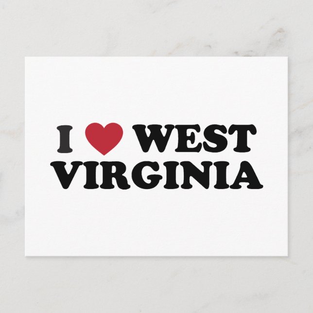 Cartão Postal Eu amo West Virginia (Frente)