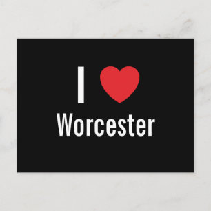 Cartão Postal Eu amo Worcester