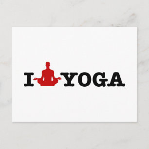 Cartão Postal Eu Amo Yoga