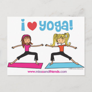 Cartão Postal eu amo yoga