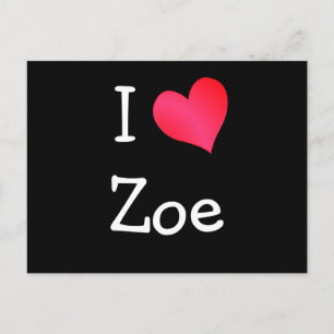 Cartão Postal Eu Amo Zoe