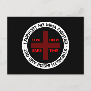 Cartão Postal Eu apoio meu companheiro de MMA
