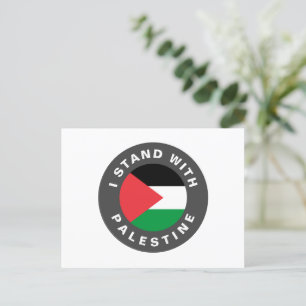 Cartão Postal Eu apoio o texto e a bandeira personalizados da Pa