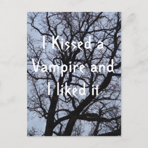 Cartão Postal Eu beijei um vampiro e eu gostei