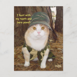 Cartão Postal Eu Caio Com Meus Dentes E Patas Negras