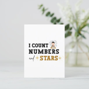 Cartão Postal Eu conto números e estrelas - Contador