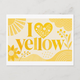 Cartão Postal "Eu [Coração] Amarelo"
