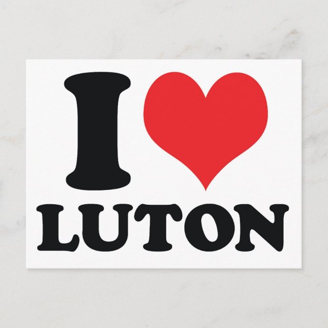 Cartão Postal Eu coração / amo Luton (Frente)