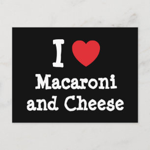 Cartão Postal Eu coração (amor) Macaroni e queijo