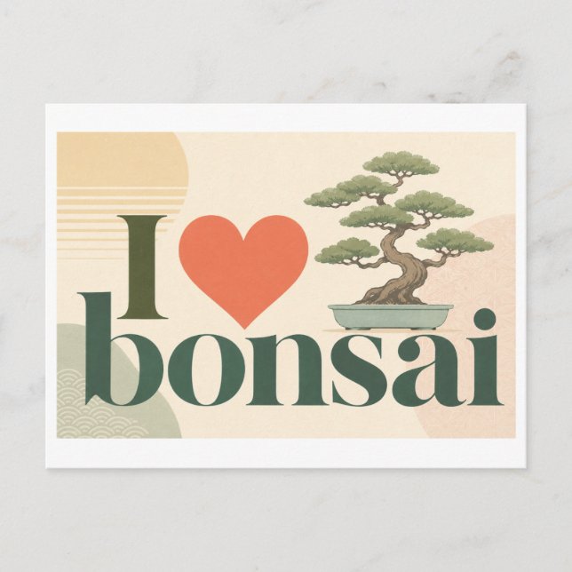 Cartão Postal "Eu [Coração] Bonsai" (Frente)
