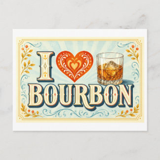 Cartão Postal "Eu [Coração] Bourbon"