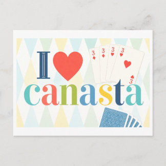 Cartão Postal "Eu [Coração] Canasta"