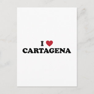 Cartão Postal Eu coração Cartagena Colômbia