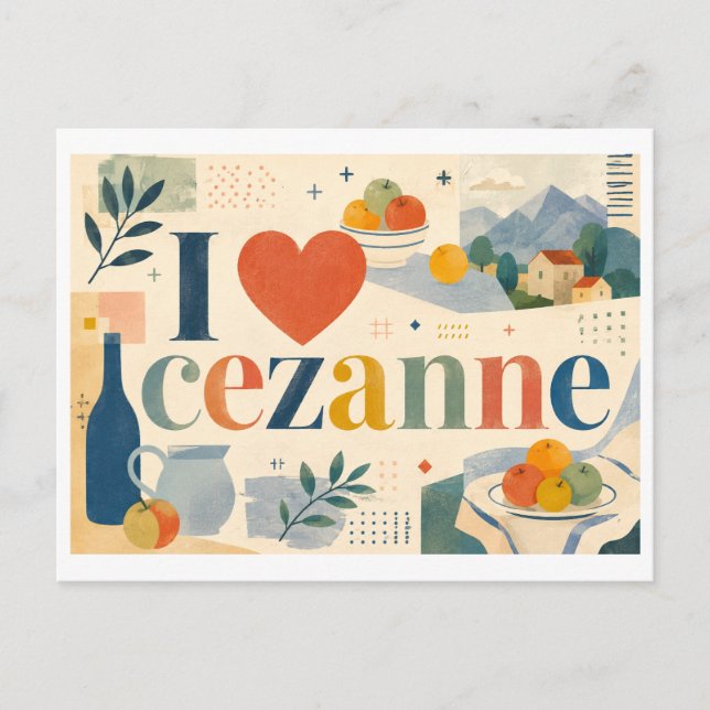 Cartão Postal "Eu [Coração] Cezanne" (Frente)
