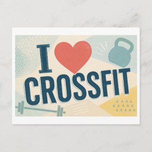 Cartão Postal "Eu [Coração] Crossfit"