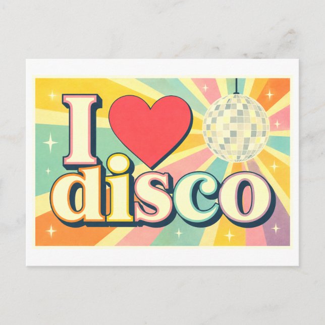 Cartão Postal "Eu [Coração] Disco" (Frente)