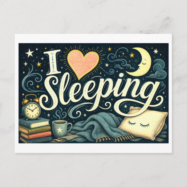 Cartão Postal "Eu [Coração] Dormir" (Frente)