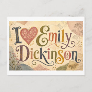 Cartão Postal "Eu [Coração] Emily Dickinson"