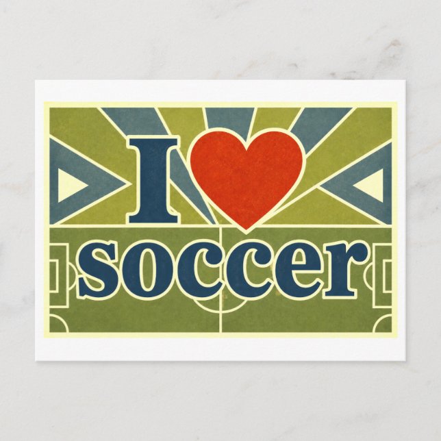 Cartão Postal "Eu [Coração] Futebol" (Frente)