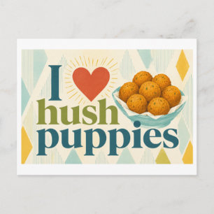 Cartão Postal "Eu [Coração] Hush Puppies"