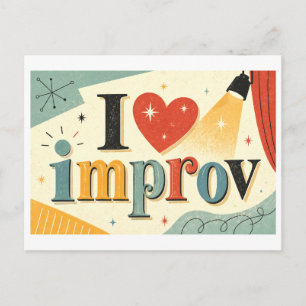 Cartão Postal "Eu [Coração] Improv"