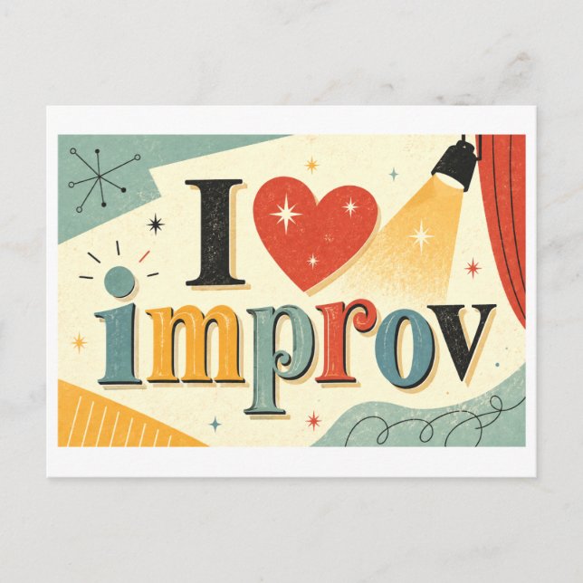 Cartão Postal "Eu [Coração] Improv" (Frente)