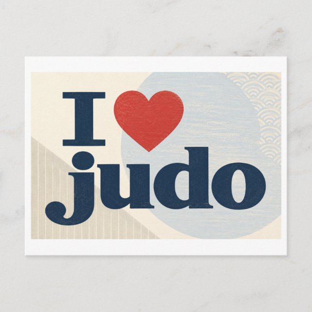 Cartão Postal "Eu [Coração] Judo" (Frente)