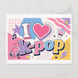 Cartão Postal "Eu [Coração] K-Pop"