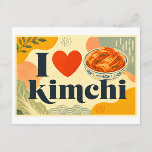 Cartão Postal "Eu [Coração] Kimchi"