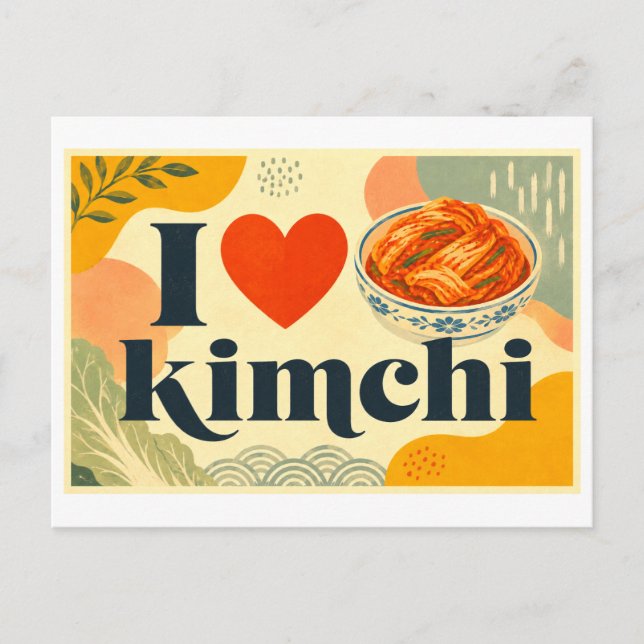 Cartão Postal "Eu [Coração] Kimchi" (Frente)