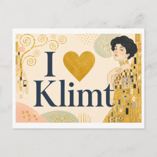 Cartão Postal "Eu [Coração] Klimt"