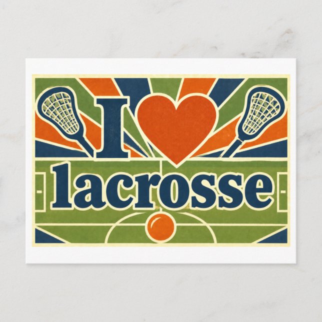 Cartão Postal "Eu [Coração] Lacrosse" (Frente)