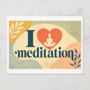 Cartão Postal "Eu [Coração] Meditação"