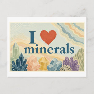 Cartão Postal "Eu [Coração] Minerais"