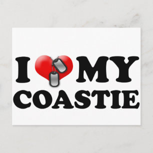 Cartão Postal Eu coração minha Coastie