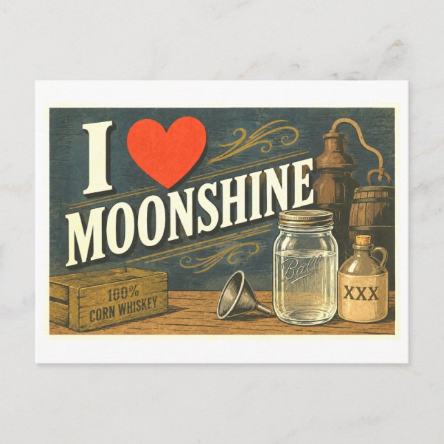 Cartão Postal "Eu [Coração] Moonshine" (Frente)